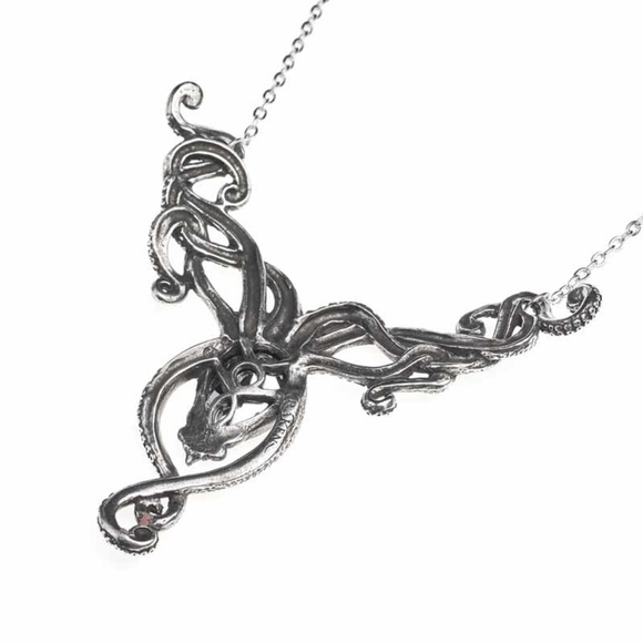 Alchemy Gothic Kraken Necklace Tentacles & Volcano Effect Crystal NWT - Picture 4 of 9